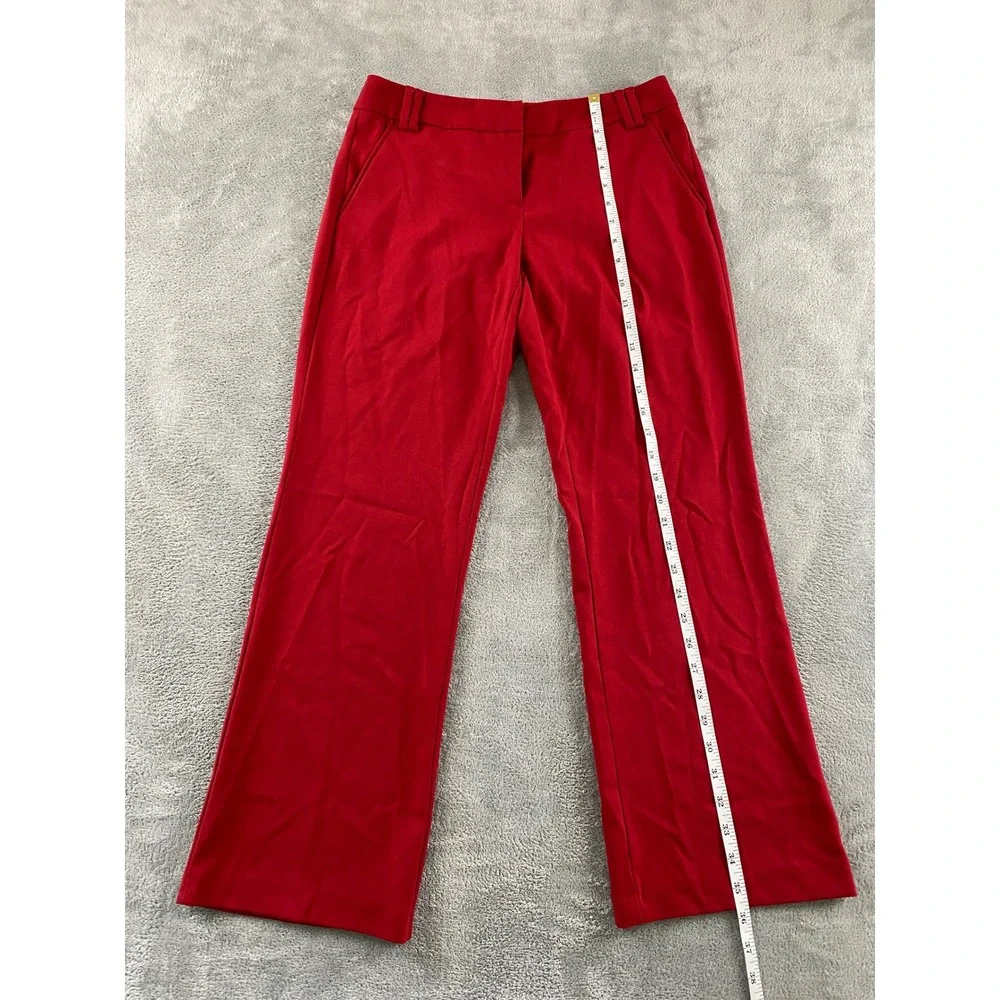 New York & Company Stretch Red Dress Pants Womens 12 Straight Leg Workwear